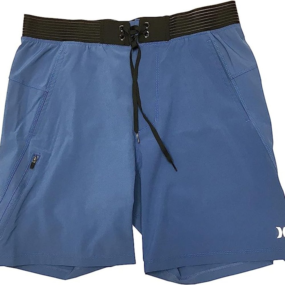 NWT! Hurley Men's Swimming Trunks Polyester/Spandex Blend BQ0235 408 (Bue/Med)